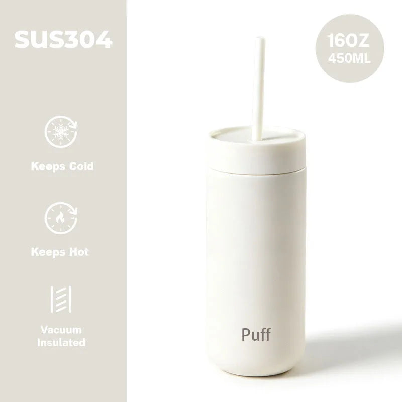 Matte Straw Tumbler — 450 ml