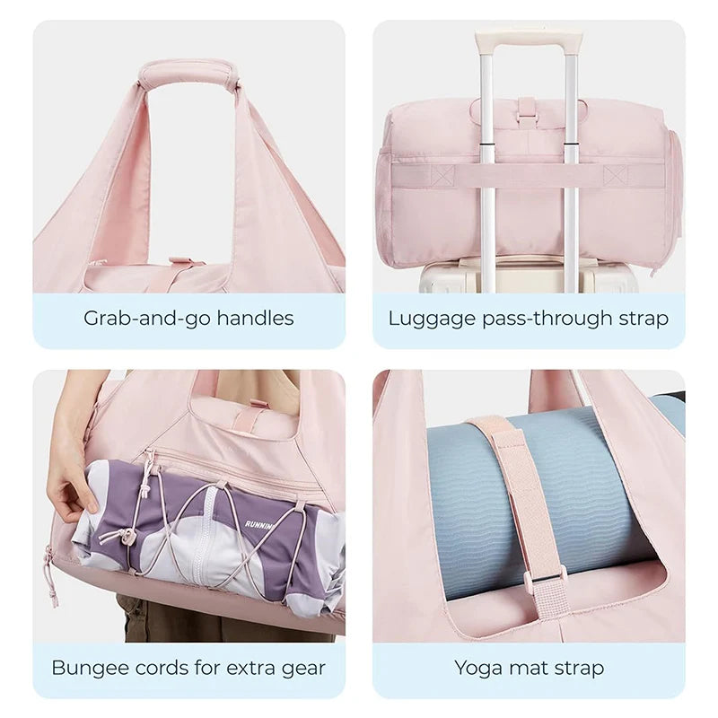 Weekender Fitness Bag — Wet/Dry Separation