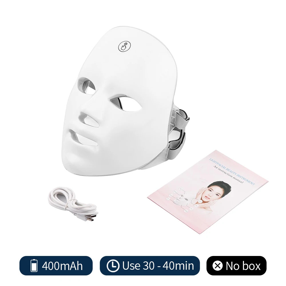 LED Light Therapy Mask — 7 Colours, Cordless
