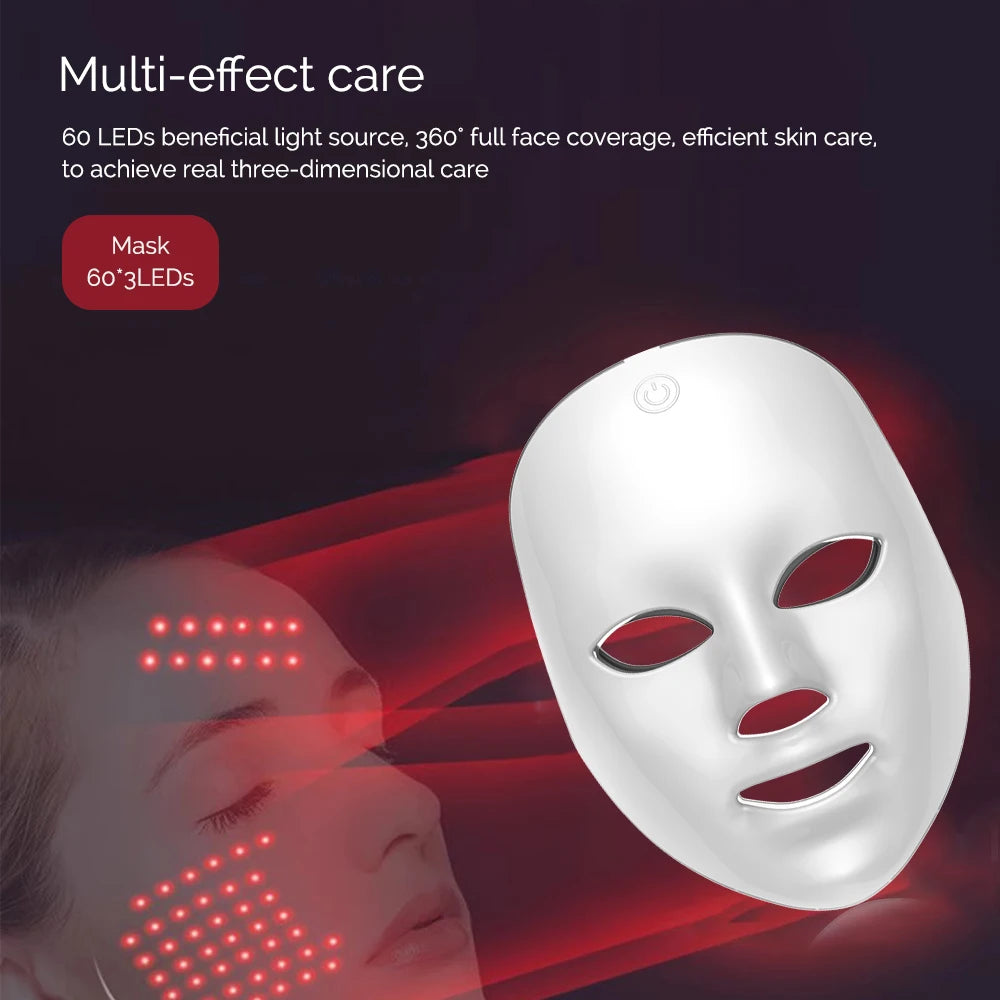 LED Light Therapy Mask — 7 Colours, Cordless