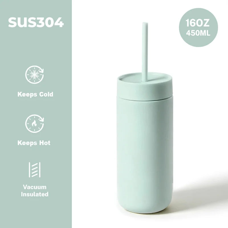 Matte Straw Tumbler — 450 ml